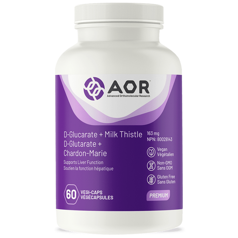 AOR D-Glucarate + Milk Thistle 163 mg 60 VCaps Image 1