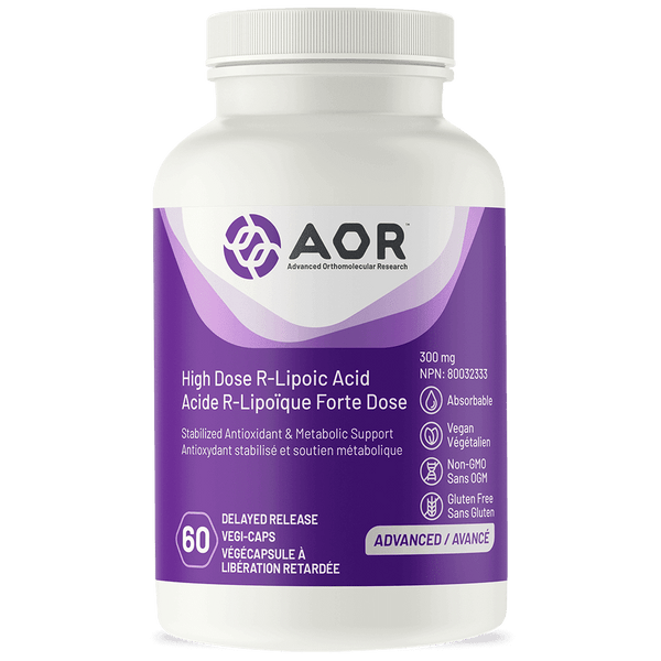 AOR High Dose R-Lipoic Acid 300 mg 60 VCaps Image 1