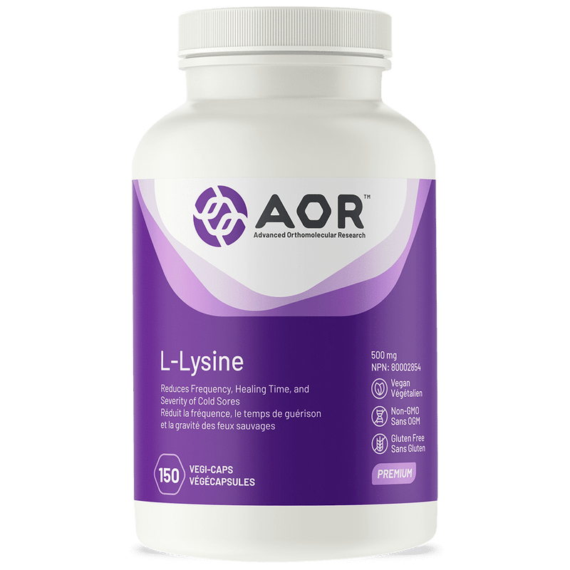 AOR L-Lysine 500 mg 150 Capsules Image 1