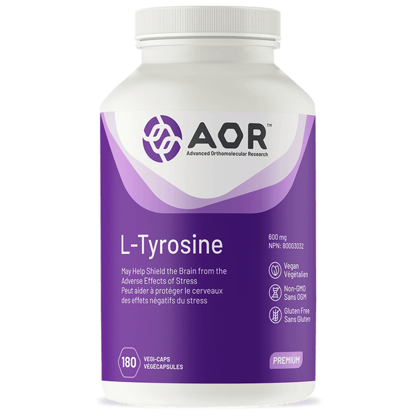 AOR L-Tyrosine 600 mg 180 VCaps Image 1