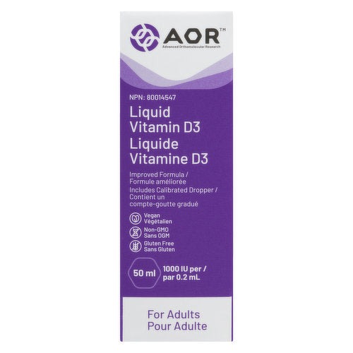 AOR Liquid VItamin D3 For Adults 1000 IU Image 2