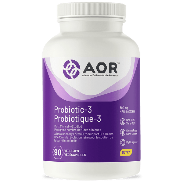AOR Probiotic-3 600 mg 90 VCaps Image 1