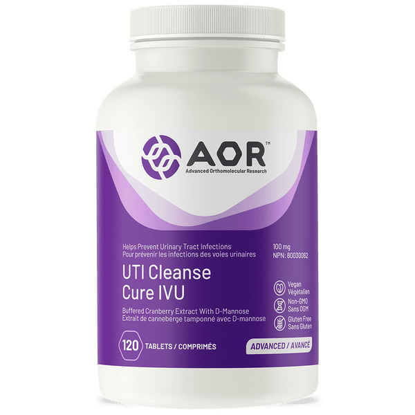 AOR UTI Cleanse Cure IVU 100 mg 120 Tablets Image 1
