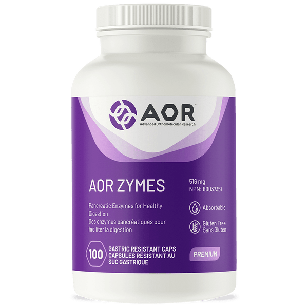AOR Zymes 516 mg 100 Capsules Image 1