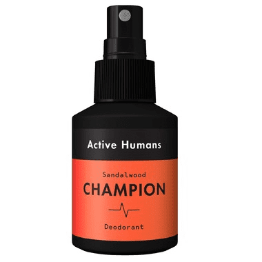 Active Humans Champion Deodorant Spray - Sandalwood 60 mL Image 1