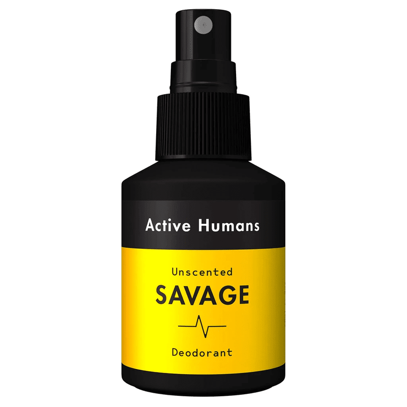 Active Humans Savage Deodorant Spray - Unscented 60 mL Image 1