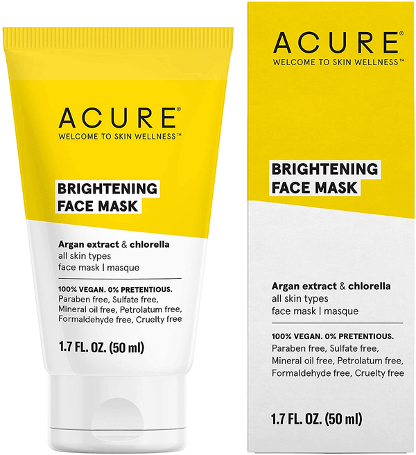Acure Brightening Face Mask - Argan Extract & Chlorella 50 mL Image 1