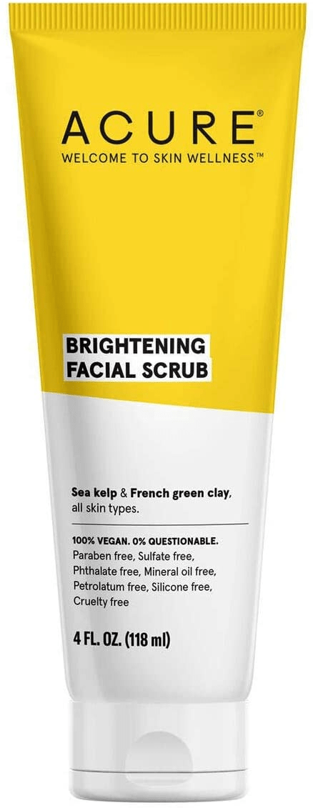 Acure Brightening Facial Scrub - Sea Kelp & French Green Clay 118 mL Image 1