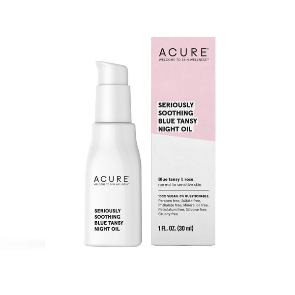 Acure Seriously Soothing Night Oil - Blue Tansy & Rose 30 mL Image 1