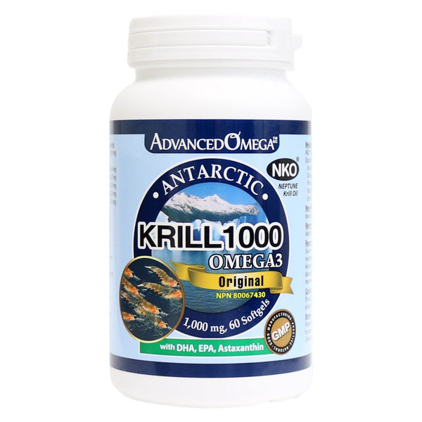 Advanced Antarctic Krill Omega 3 Original 1000 mg 60 Softgels Image 1