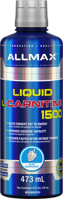 ALLMAX Liquid L-Carnitine 1500 - Blue Raspberry (473 mL)