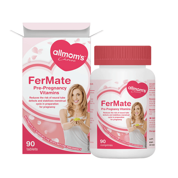Allmom's Choice FerMate Pre-Pregnancy Vitamins 90 Tablets Image 1