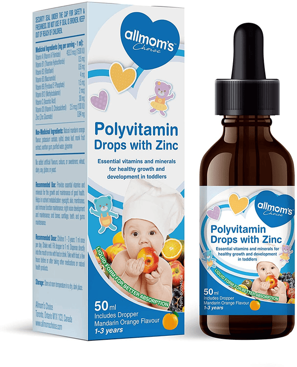 Allmom's Choice Polyvitamin Drops With Zinc For Children - Mandarin Orange 50 mL Image 1