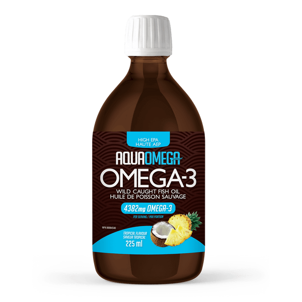 AquaOmega High EPA Omega-3 4380 mg - Tropical 225 mL Image 1