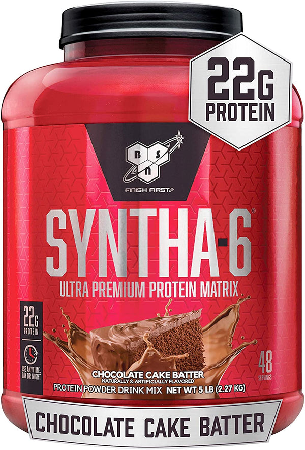 BSN SYNTHA-6 Protein Powder - Chocolate Cake Batter 5 lbs Image 1