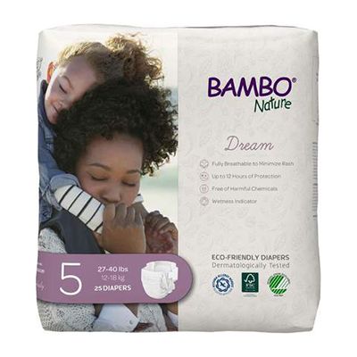Bambo Nature Baby Diapers 12-18 kg Size 5 (25 Diapers)
