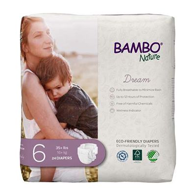 Bambo Nature Baby Diapers 16+ kg Size 6 (24 Diapers)