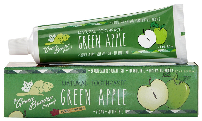 Beaver Natural Toothpaste - Green Apple 75 mL Image 2