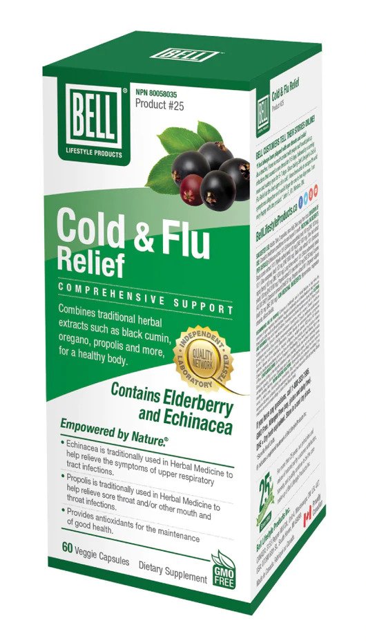 Bell #25 Cold and Flu Immune Support 60 VCaps Image 1