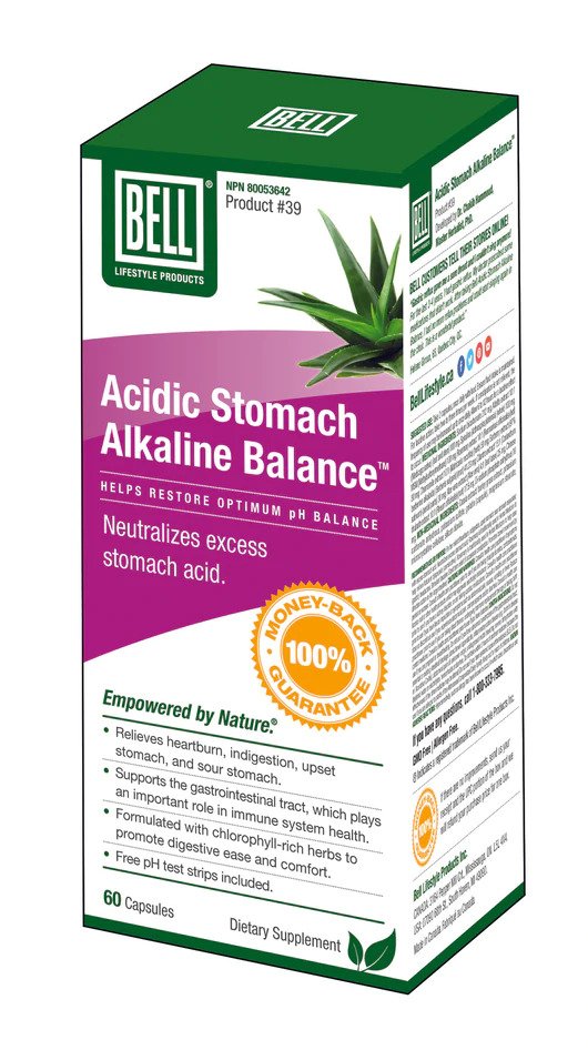 Bell #39 Acidic Stomach Alkaline Balance 60 Capsules Image 1
