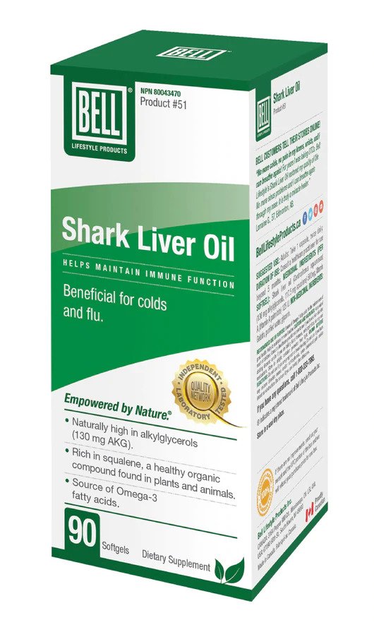 Bell #51 Shark Liver Oil 90 Softgels Image 1