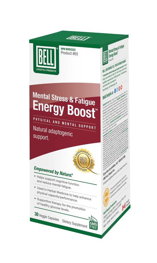 Bell #65 Mental Stress & Fatigue Energy Boost 30 VCaps Image 1