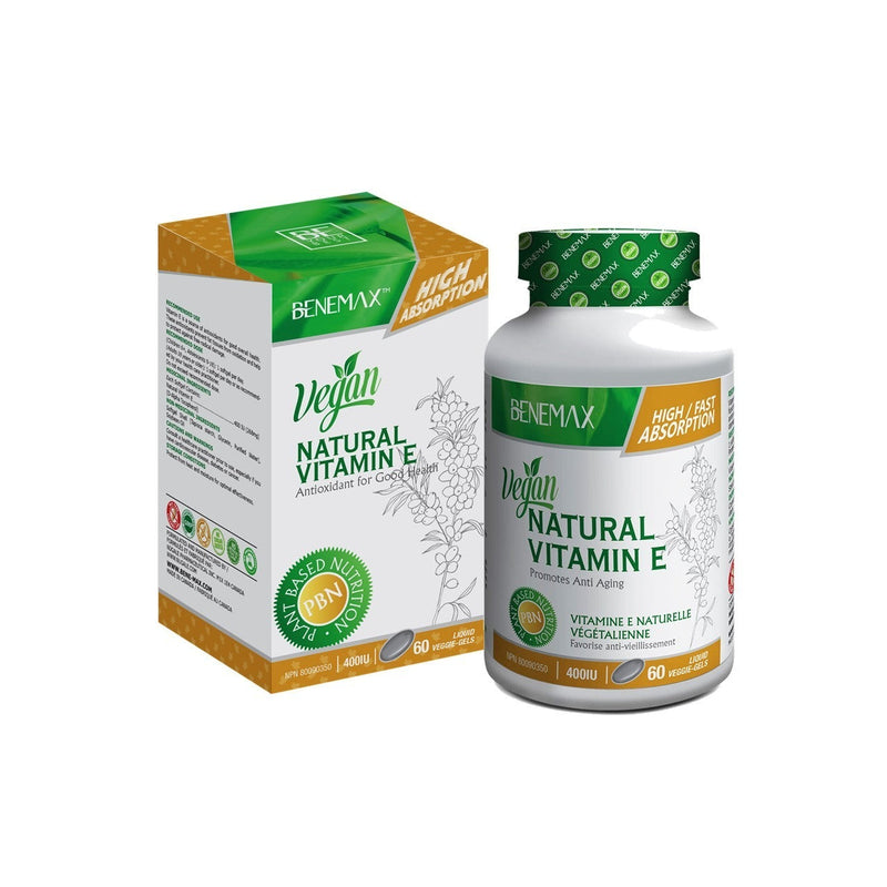 Benemax Natural Vitamin E 400 IU 60 Softgels Image 1