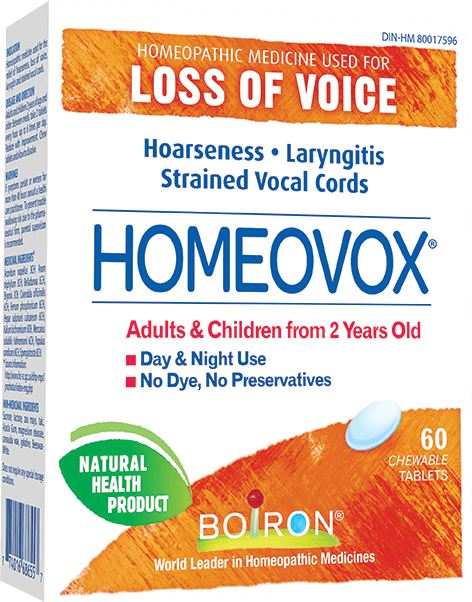 Boiron Homéovox Voice Loss 60 Tablets Image 1