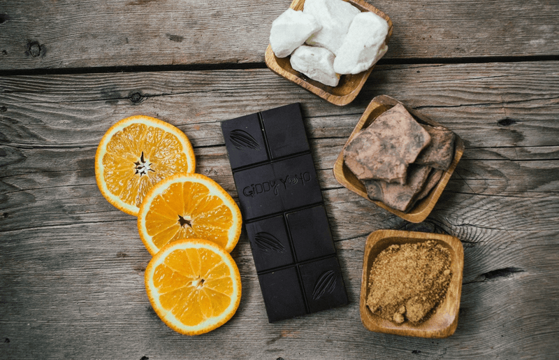 Bridgitte's Giddy Yo 76% Cacao Dark Chocolate Bars - Orange Image 4