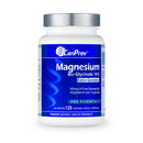 Canprev Magnesium Bis-Glycinate 140 Extra Gentle VCaps bottle, offering high-quality magnesium for muscle relaxation and better sleep.