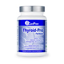 Bottle of CanPrev Thyroid-Pro (60 VCaps), a dietary supplement designed to support healthy thyroid function, featuring a blue and white label with the CanPrev logo.