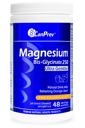 CanPrev Magnesium Bis-Glycinate 250 Ultra Gentle - Refreshing Orange Zest 249 g Image 1