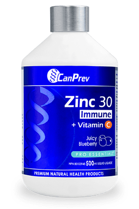 CanPrev Zinc 30 Immune - Juicy Blueberry 500 mL Image 1