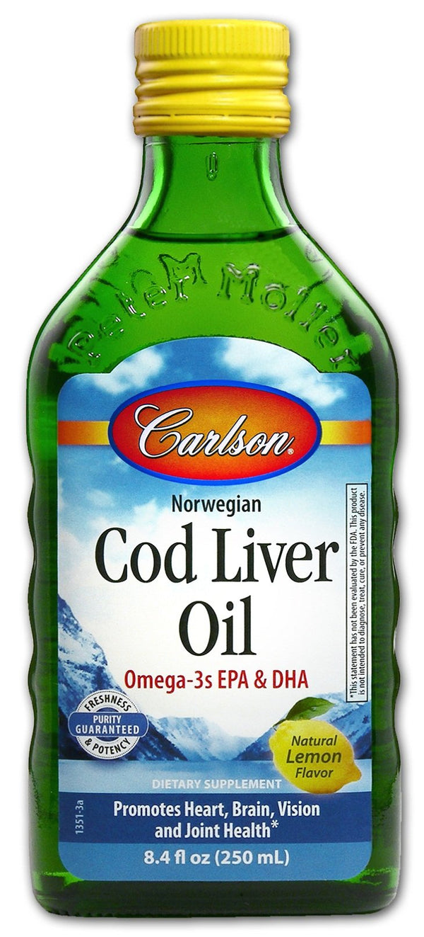 Carlson Laboratories Norwegian Cod Liver Oil - Lemon Image 1