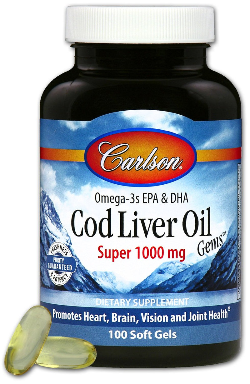 Carlson Laboratories Super Cod Liver 1000 mg Softgels Image 1