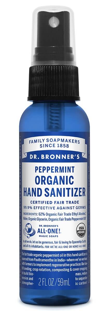 Dr. Bronner Organic Hand Sanitizer - Peppermint 59 mL Image 1