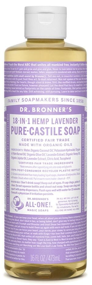 Dr. Bronner's 18-in-1 Pure-Castile Soap - Hemp Lavender Image 5