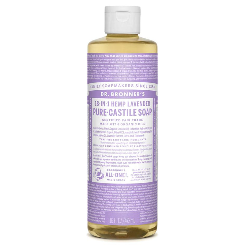 Dr. Bronner's 18-in-1 Pure-Castile Soap - Hemp Lavender Image 4