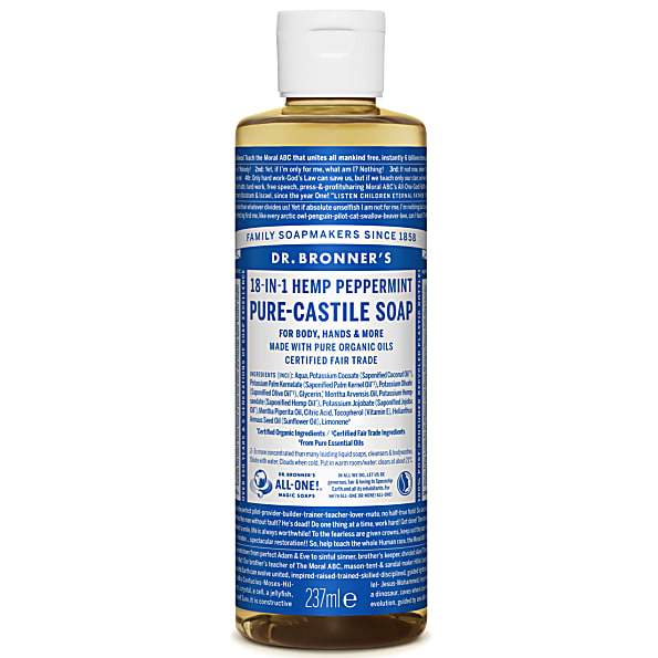 Dr. Bronner's 18-in-1 Pure-Castile Soap - Hemp Peppermint Image 4