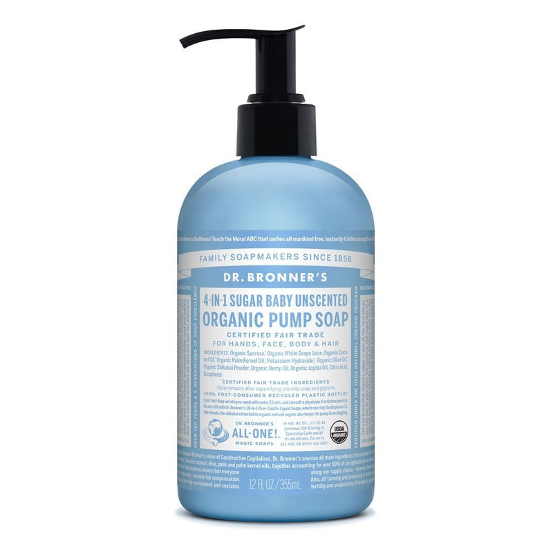 Dr. Bronner's 4-in-1 Organic Sugar Soap - Baby Unscented Image 1