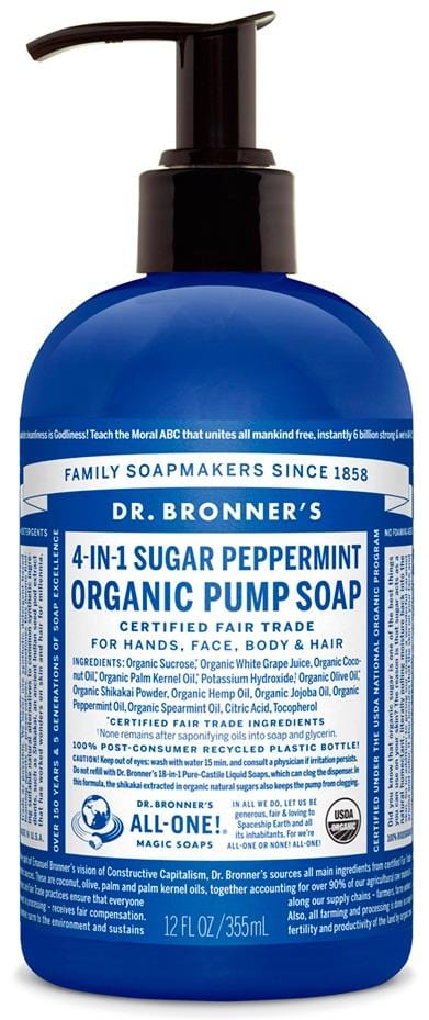 Dr. Bronner's 4-in-1 Organic Sugar Soap - Peppermint Image 3