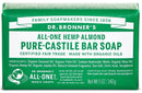 Dr. Bronner's All-One Pure-Castile Soap - Hemp Almond Single Bar Image 2