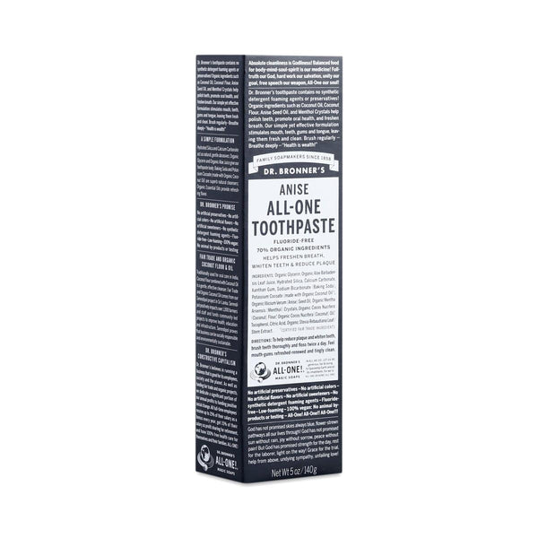 Dr. Bronner's All-One Toothpaste - Anise 140 g Image 1