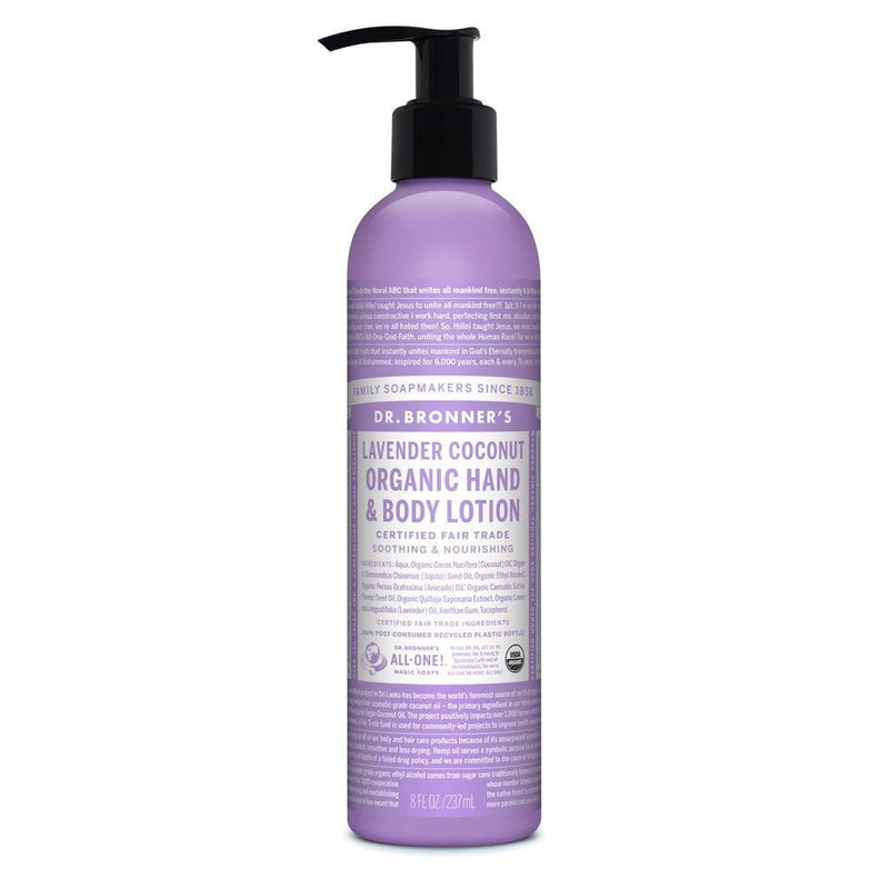Dr. Bronner's Organic Hand & Body Lotion - Lavender Coconut 237 mL Image 1
