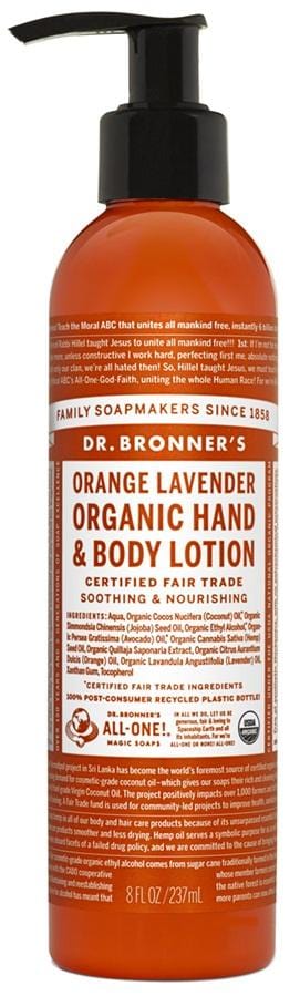 Dr. Bronner's Organic Hand & Body Lotion - Orange Lavender 237 mL Image 1