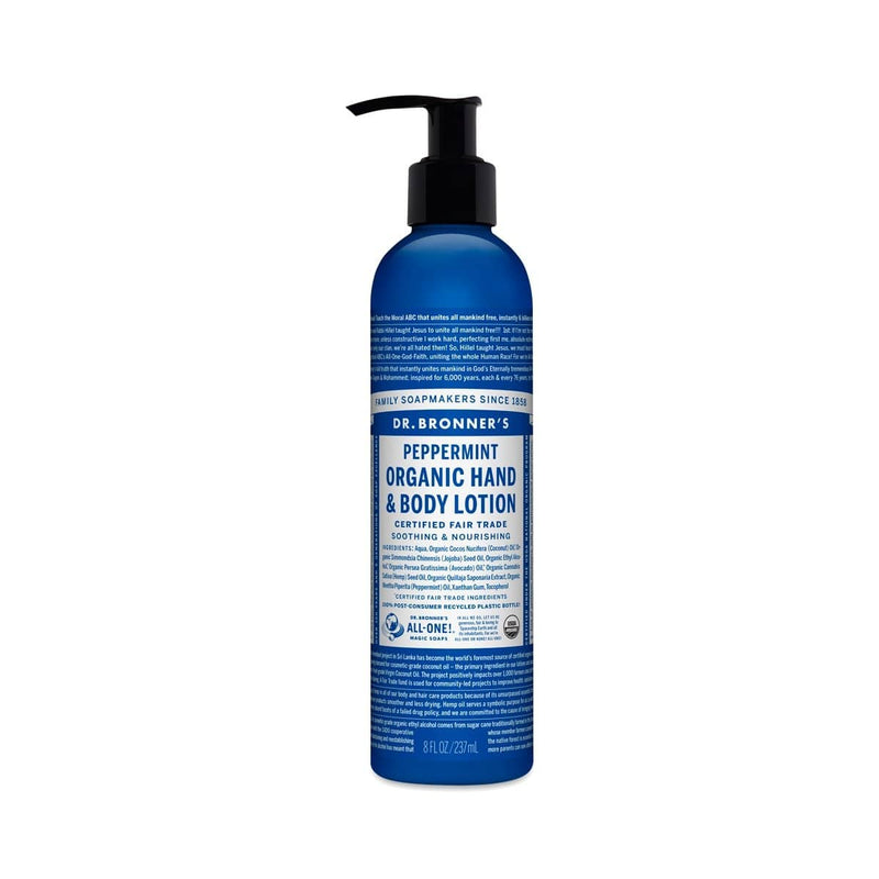 Dr. Bronner's Organic Hand & Body Lotion - Peppermint 237 mL Image 1
