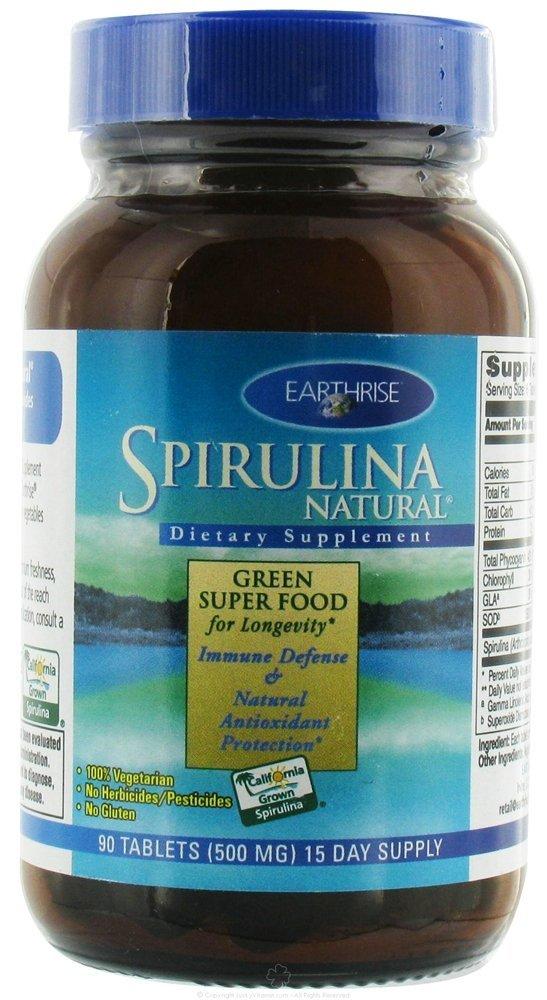 Earthrise Spirulina Natural 500 mg Tablets Image 1