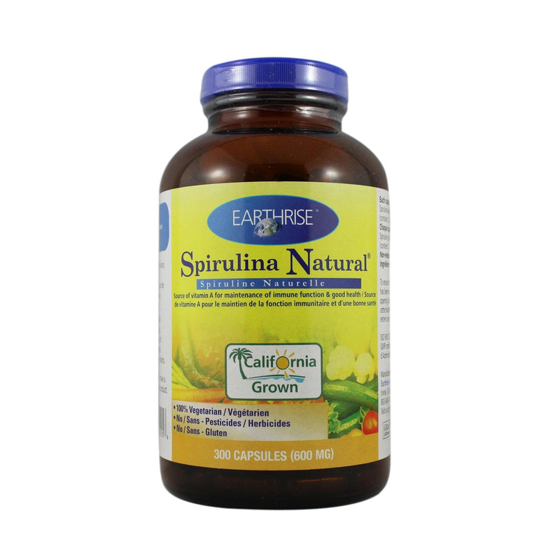 Earthrise Spirulina Natural 600 mg 300 Capsules Image 1