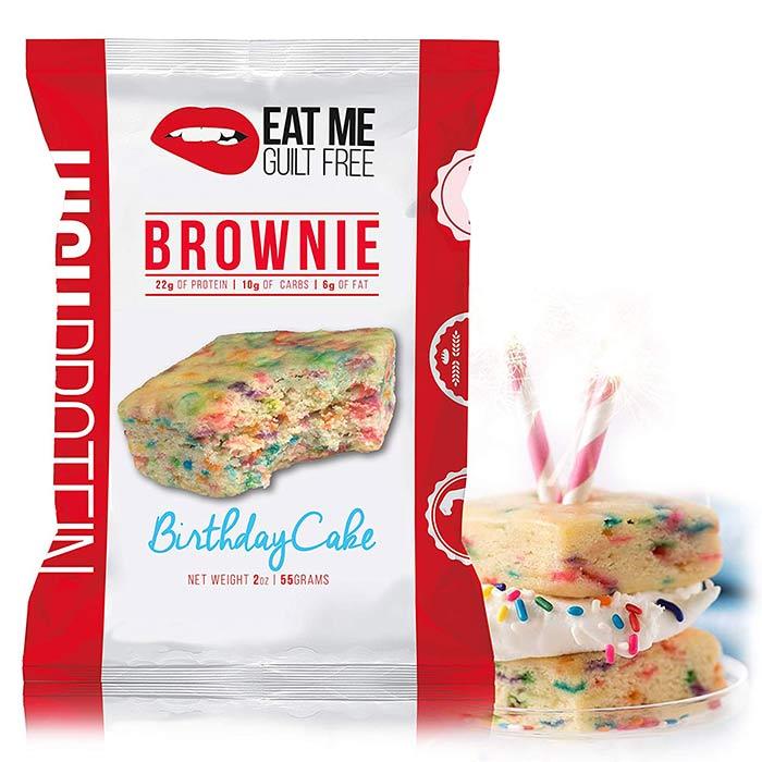 Eat Me Guilt Free Brownie - Birthday Cake