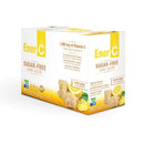 A box of Ener-C Sugar-Free Vitamin C 1000 mg packets in Lemon Ginger flavor, showing 30 individual single-serving packets designed for immune support and hydration. The packaging features bright yellow and orange colors with images of lemon and ginger roots.